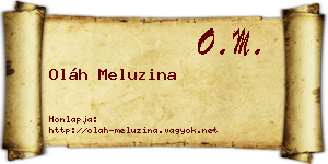 Oláh Meluzina névjegykártya